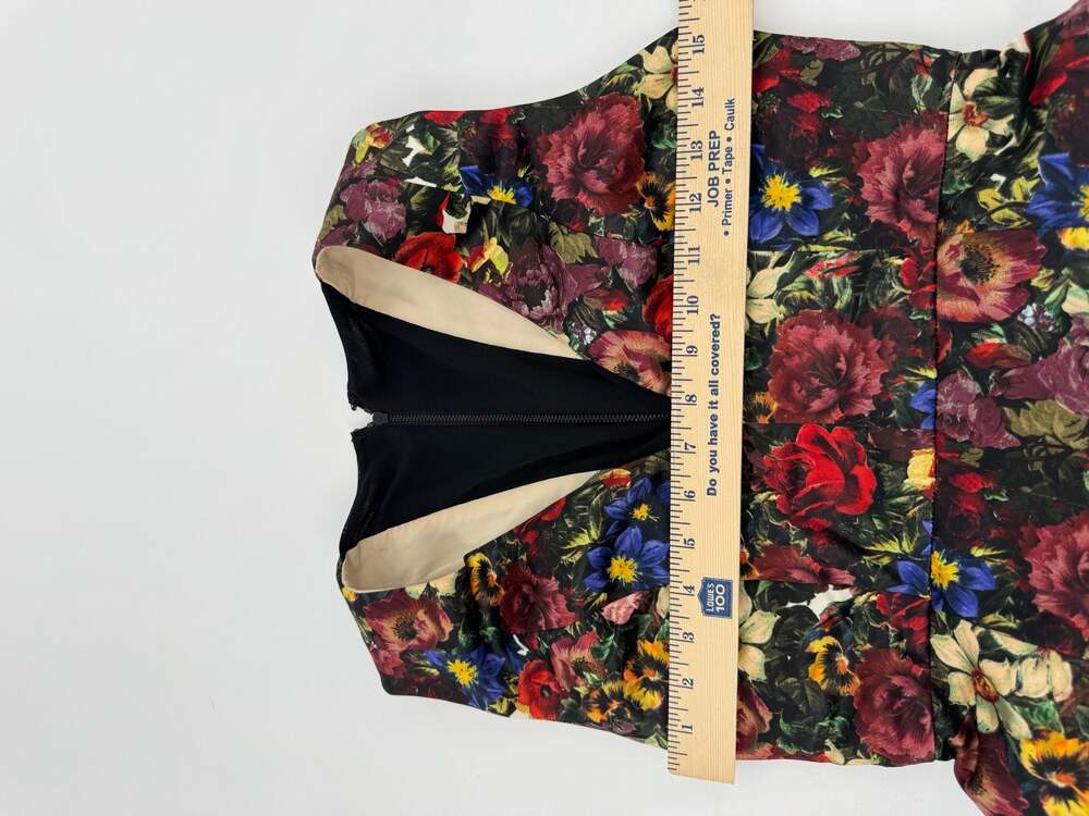 alice + olivia Kiro Floral Print Mini Dress V-Neck Size 6 - Picture 7 of 10